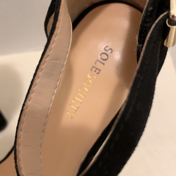 SOLE SOCIETY HEEL 4• 5” SO SHEILA GRAY:BLACK SUEDE/CALF SZ 8•5 M - Picture 5 of 8
